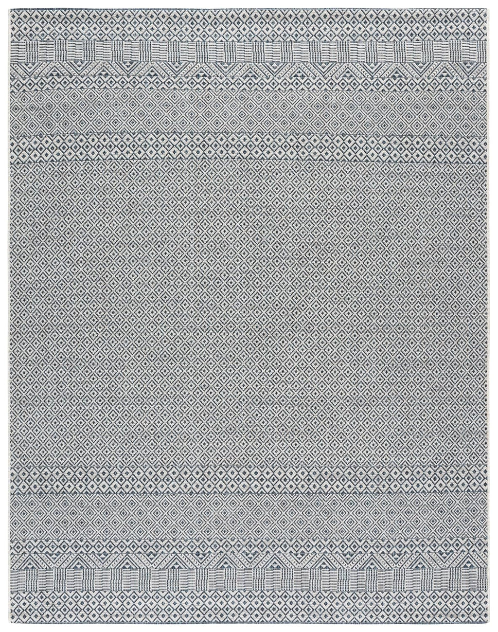 SAFAVIEH Washable Rug Outdoor Courtyard Collection - 9' x 12', Blue & Navy, Non-Shedding & Easy Cleaning, Ideal for Patio, Backyard, Mudroom (CY8235-53412)