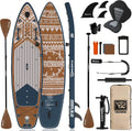 TIGERXBANG Inflatable Stand Up Paddle Board 11'6" x 35" x 6", Tribal Imprint Series, Extra Wide & Stable SUP, Ideal for Adults & Families, with Full Accessories