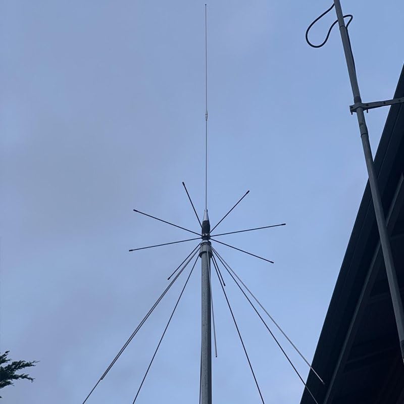 Scanner Antenna/Discone Antenna/GMRS Antenna with 10meter Cable PL-259 SMA, 25~1300 MHz Support CB, HF, AIR, UHF, VHF, FM, AM, FRS, GMRS, 1090MHz