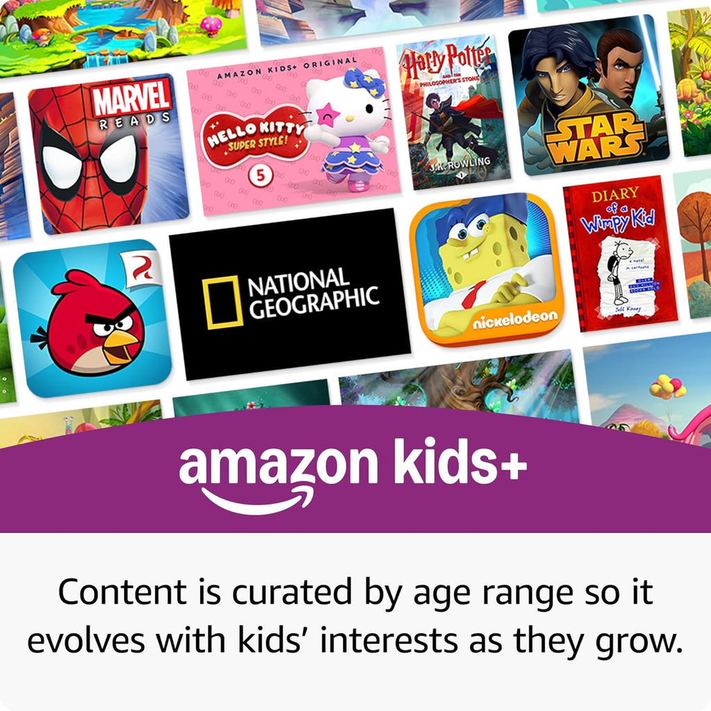 Amazon Fire HD 8 Kids Pro tablet (newest model), ages 6-12. Bright 8" HD screen, includes ad-free content, parental controls, 13-hr battery, slim case for older kids, 32GB, Jungle Cat