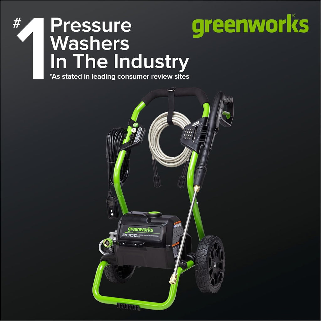 Greenworks 2000 Max PSI @ 1.1 GPM (13 Amp) Electric Pressure Washer GPW2000-1RG