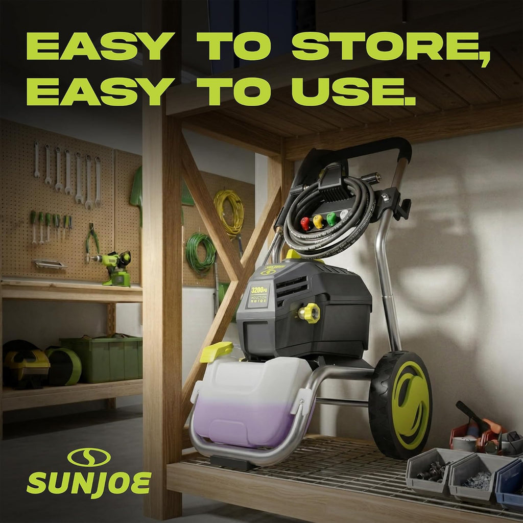 Sun Joe SPX4800 14.9-Amp Electric Pressure Washer, w/ 5 Quick-Connect Tips, Detergent Tank, Cleans Cars, Fences, Patios, Decks, Sidewalks & More