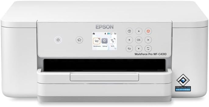 Epson Workforce Pro WF-C4310 Desktop Wireless Inkjet Printer - Color - 4800 x 1200 dpi Print - Automatic Duplex Print - 250 Sheets Input - Ethernet - Wireless LAN Connect, Smart Panel App, App