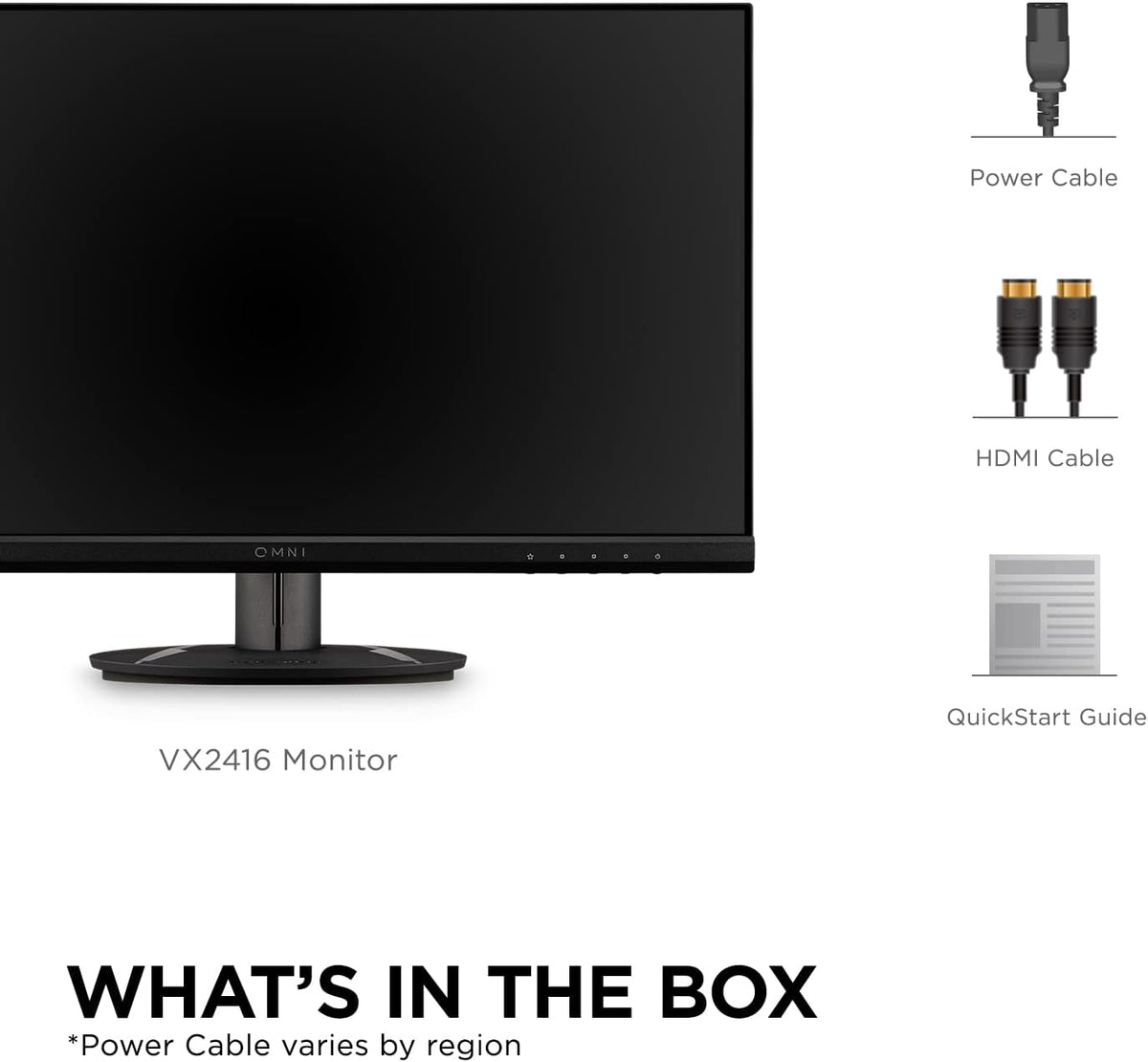ViewSonic VX2416 24 Inch 1080p 1ms 100Hz Gaming Monitor with IPS Panel, FreeSync, Eye Care, HDMI and DisplayPort