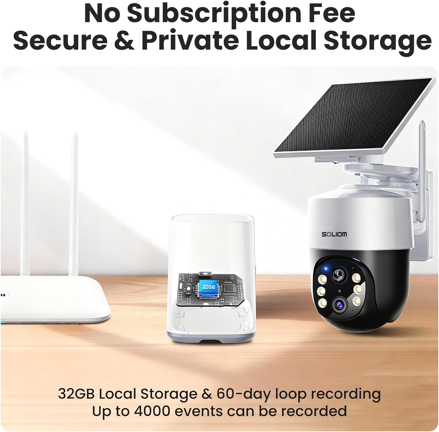 SOLIOM Security Cameras Wireless Outdoor,4K Ultra HD for Day and Night, No Subscription,Built in Radar,Solar Powered Cameras for Home Security, 360° Pan Tilt Auto Tracking,5G & 2.4G WiFi, 4-Cam Kit