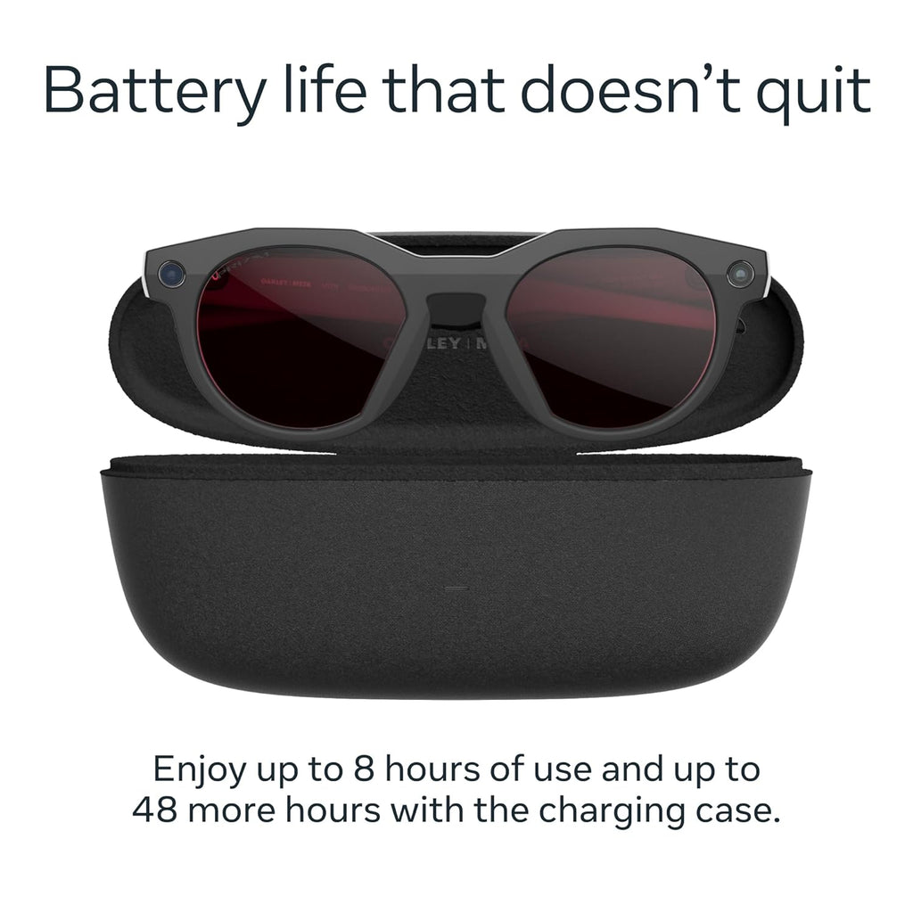 Oakley Meta HSTN - with Meta AI, Audio, Photo, Video Compatibility - Black, Prizm™ Dark Golf Lenses