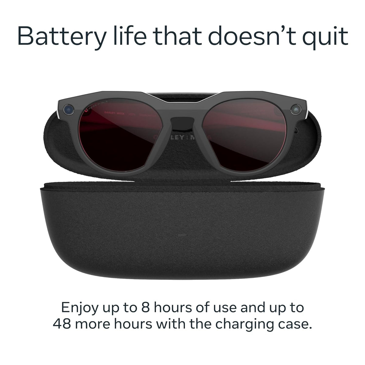 Oakley Meta HSTN - with Meta AI, Audio, Photo, Video Compatibility - Black, Prizm™ Dark Golf Lenses