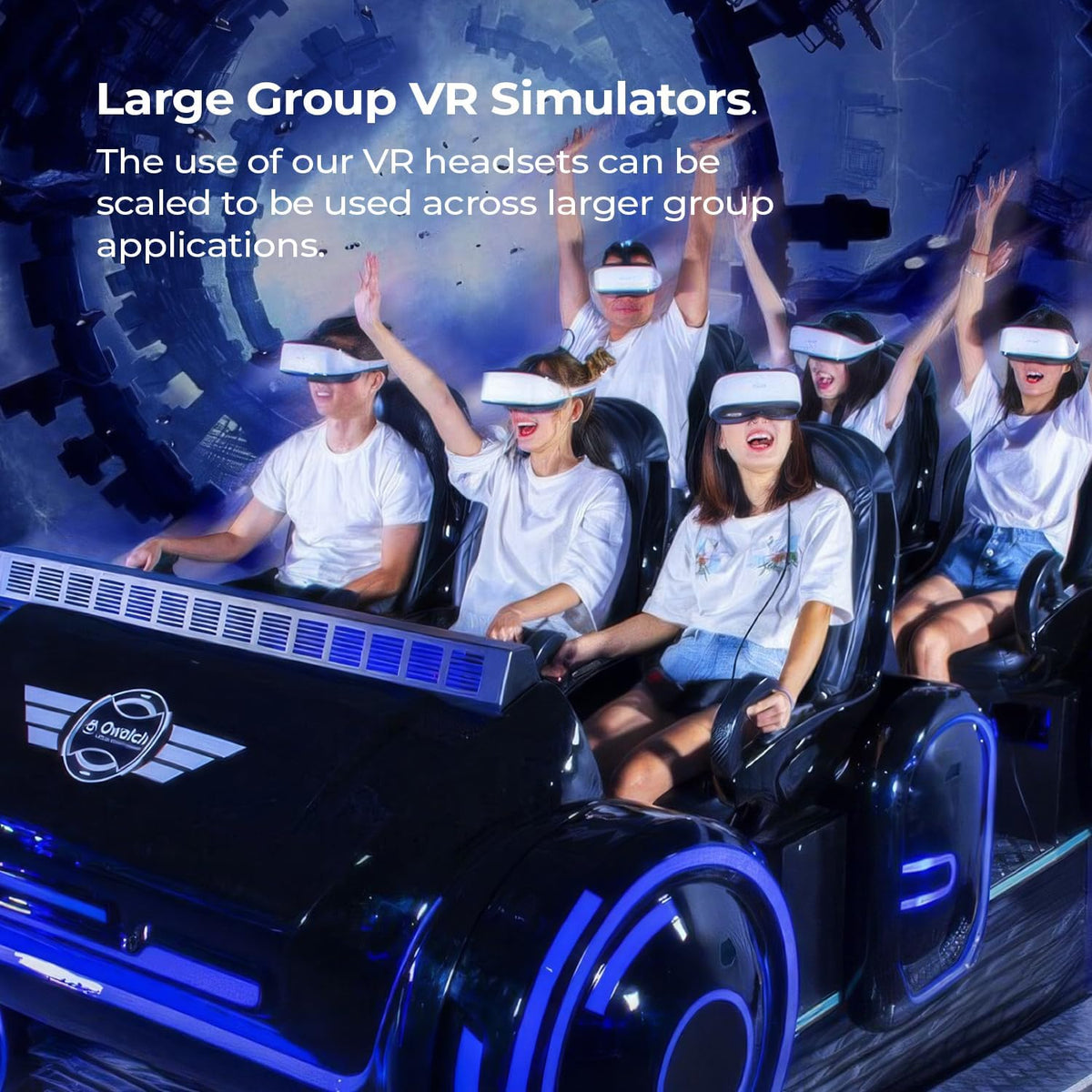 DPVR E3S Softstrap Virtual Reality Headset, VR Set for Business of Egg Seats Headset, VR Simulator Riders, Moto, Time Machine 6 Seats and VR Flying, VR Headsets Not for Personal User