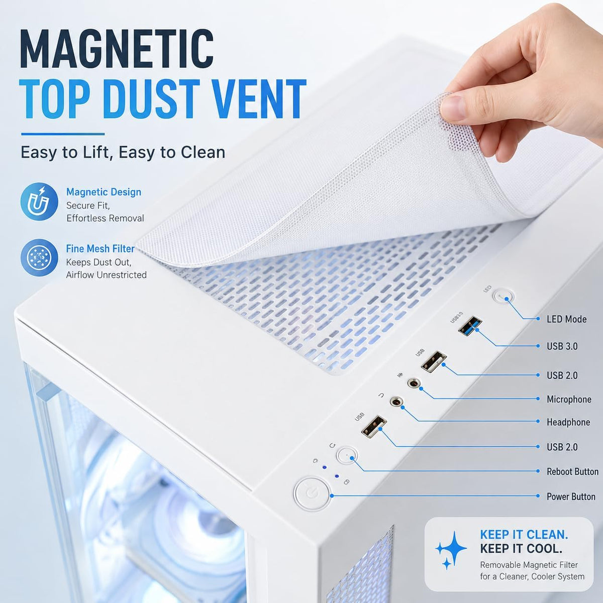Gaming Desktop PC Computer Liquid Cooled – i7 Xeon 12-Core,GeForce RTX 4060 GDDR6, 64GB RAM, 512GB SSD + 1TB HDD, WiFi 6 & BT 5.4, 7× ARGB Fans, 650W PSU, Windows 11 Pro, RGB Keyboard & Mouse