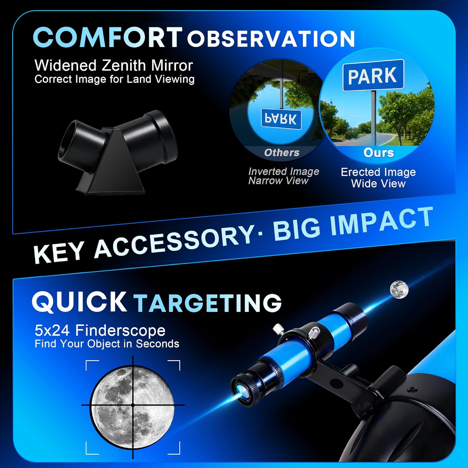 Hawkko Telescope for Adults & Kids, 80mm Aperture 600mm High Powered Telescope for Astronomy Beginners - Refractor Telescopes with AZ Tripod, Phone Adapter and Portable Bag for Moon Observation