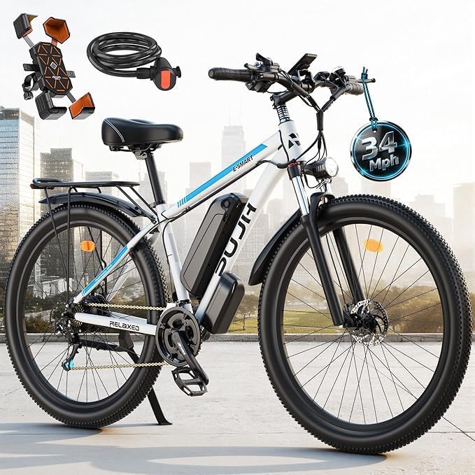 2000W Electric Bike for Men Women 48V 840Wh Battery, 29'' Fast Ebike,Max 34 Mph Speed up to 80 Miles, Front Suspension Class 3, Snow Off Road Commuter Mountain E-Bike for Adults
