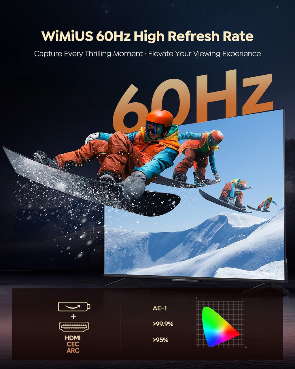 Built-in Apps/4K Support Smart Outdoor Projector with WiFi and Bluetooth, Movie Projector, DoIby Audio with Dual Speaker, Auto Focus w/ YouTube&PrimeVideo Proyector, Upgrad P62 Pro