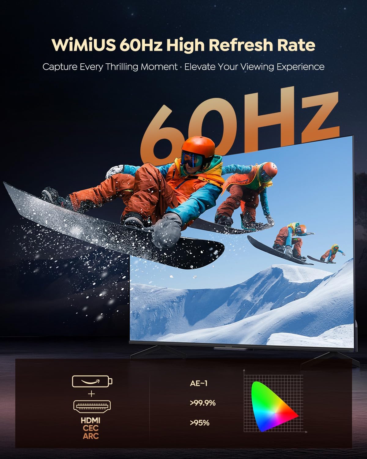 Built-in Apps/4K Support Smart Outdoor Projector with WiFi and Bluetooth, Movie Projector, DoIby Audio with Dual Speaker, Auto Focus w/ YouTube&PrimeVideo Proyector, Upgrad P62 Pro
