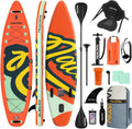 NACATIN Inflatable Stand Up Paddle Board,10'6"Upgrade Version Blow Up Paddle Boards for Adults with Premium SUP Accessories& Backpack,Adjustable Paddle,Camera Mount,Hand Pump, for Lake, River, Yoga