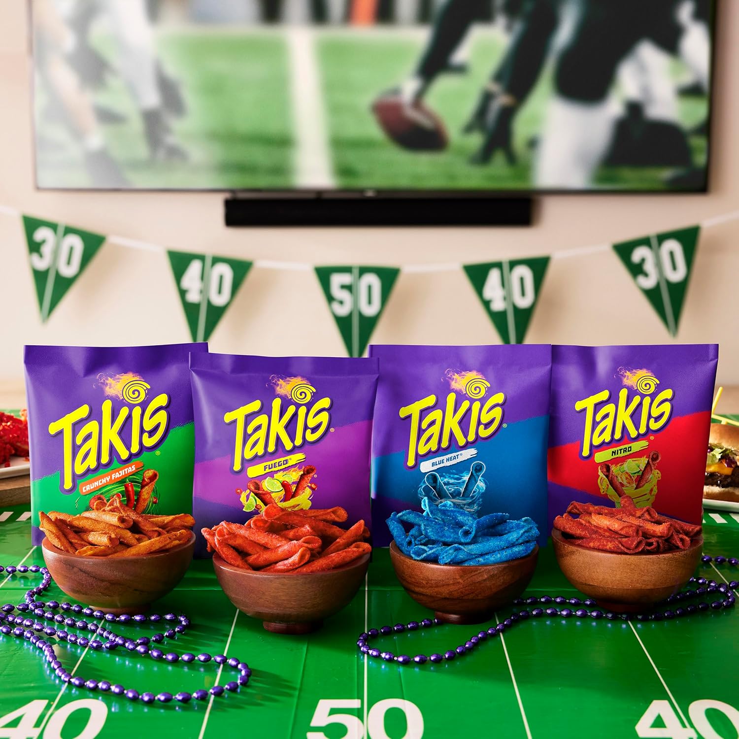 Takis 18 pc / 1 oz Variety Pack, Assorted Flavored Mixed Rolled Tortilla Chips – (5) Fuego, (5) Blue Heat, (4) Nitro, (4) Crunchy Fajitas (Pack of 2)