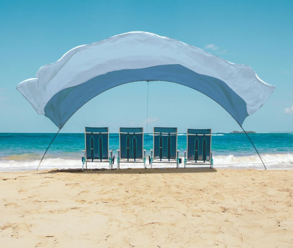 Shibumi Shade 3.0 Version | Summer Sky Edition | Sets Up in 3 Mins | 150 Sq. Ft. of Shade for up to 8 People | Includes Wind Assist | UPF 50+ Sun Protection
