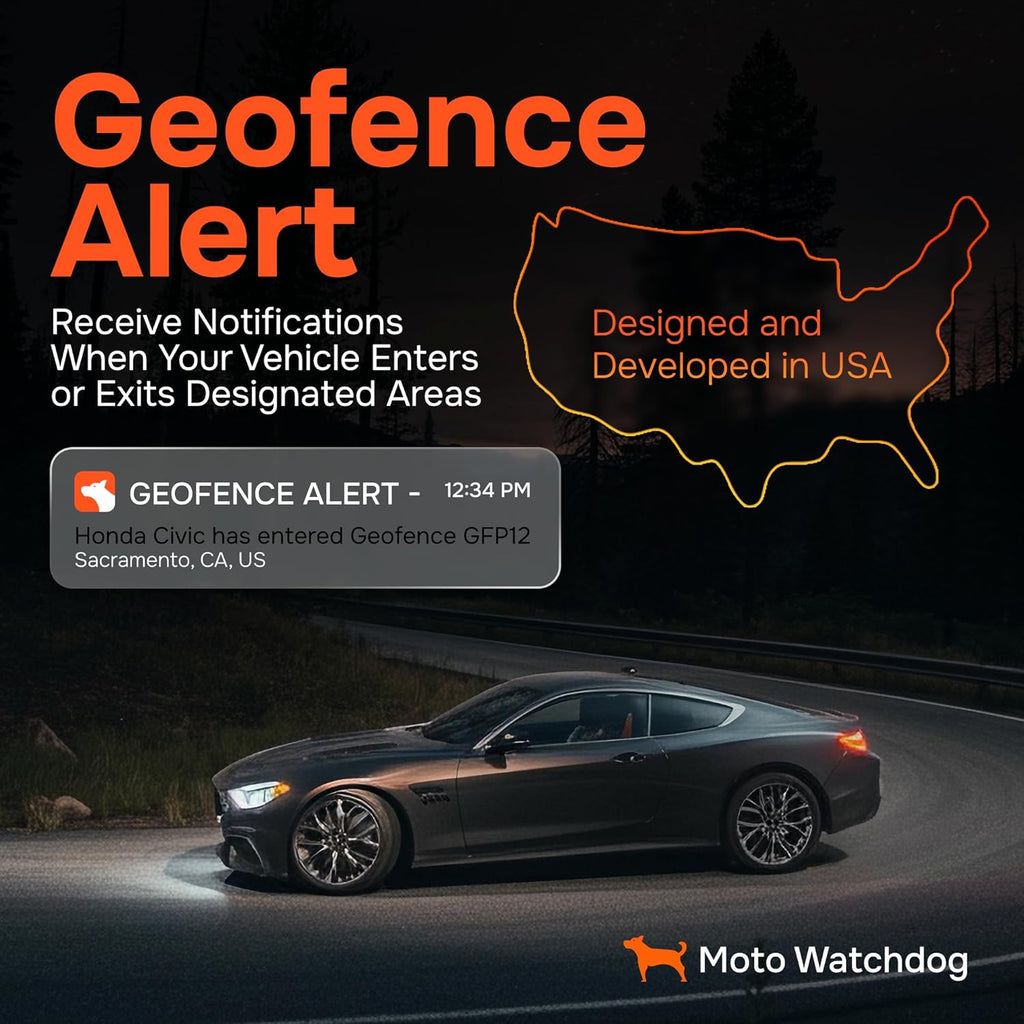 GPS Tracker for Vehicles, No Subscription with Real-Time Location, Mileage Tracking, Speeding Monitoring, Route History, Geofence, OBD, for Fleets & Families, USA, Any Vehicle 1998+, Moto Watchdog
