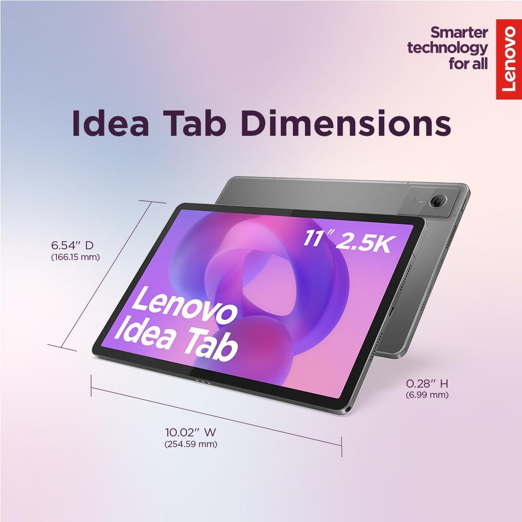 Lenovo Idea Tab - College Tablet - 11″ 2.5K IPS Touchscreen Display - 90Hz - MediaTek Dimensity 6300-4 GB Memory - 128 GB Storage - Integrated Arm Mali-G57 MC2 - Tab Pen and Folio Case