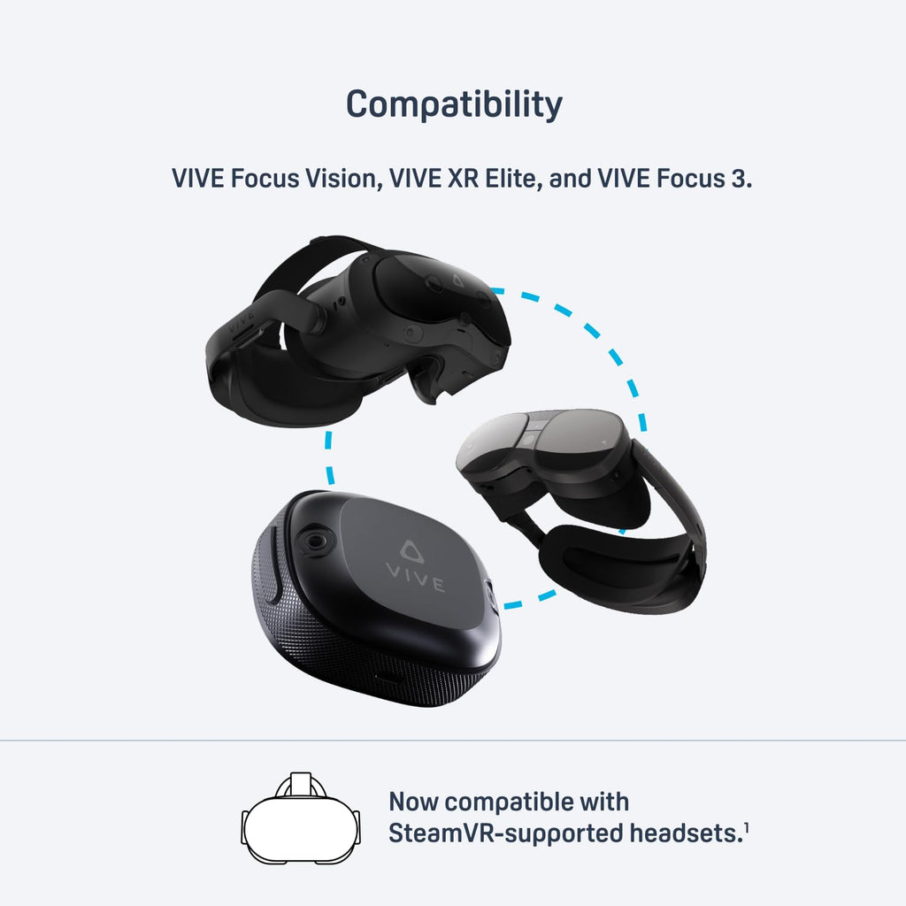 HTC Vive Ultimate Tracker 3 Pack + Dongle - VR Full Body Tracking - Compatible with SteamVR, Vive XR Elite, Meta Quest Virtual Reality Headsets