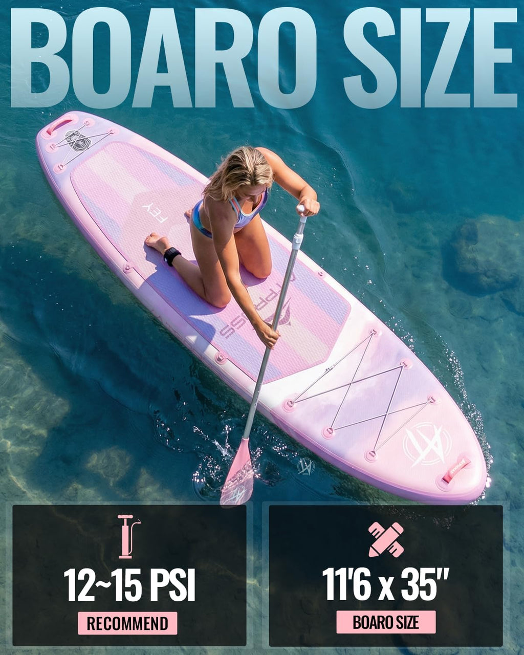 11'6"x35" Inflatable Paddle Board, 450lbs Extra Wide Stand Up Paddleboard for Adults with Premium SUP Accessories Kit & Backpack, Blow Up Kayak Non-Slip Stable Deck Boat for Yoga Fishing Surf