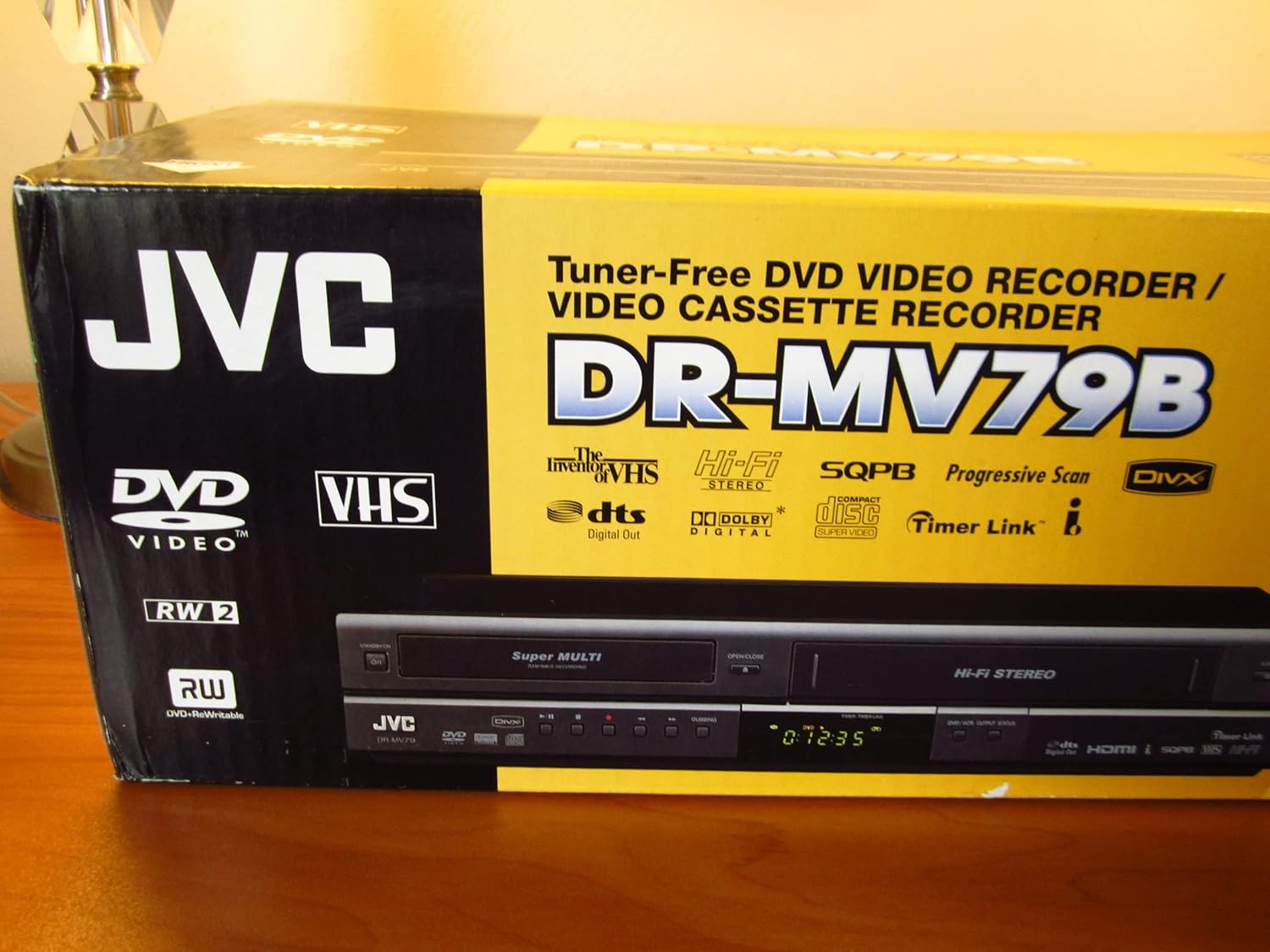JVC DRMV79B Tunerless 1080p Upconverting DVD Recorder VCR Combo (Renewed)
