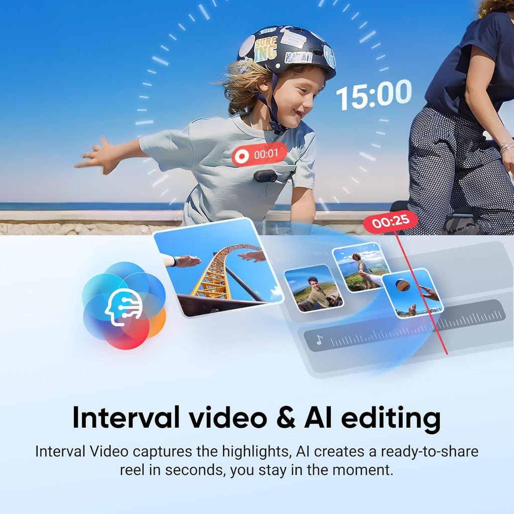 Insta360 GO 3S - 128 GB Black 4K Tiny Portable Vlogging Camera, Hands-Free POVs, Mount Anywhere .Stabilization, 140 Min Battery Life, 10m Waterproof, Pet POV