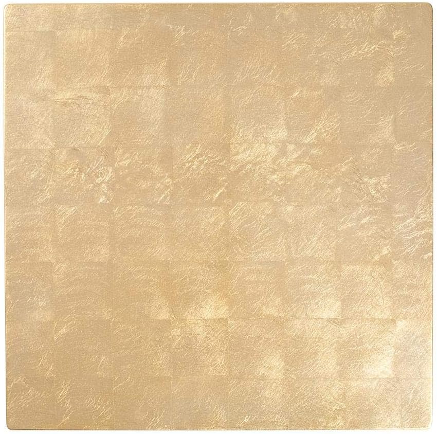 Gold Leaf Lacquer Placemat 13.5 Inch Square, 4 Mats