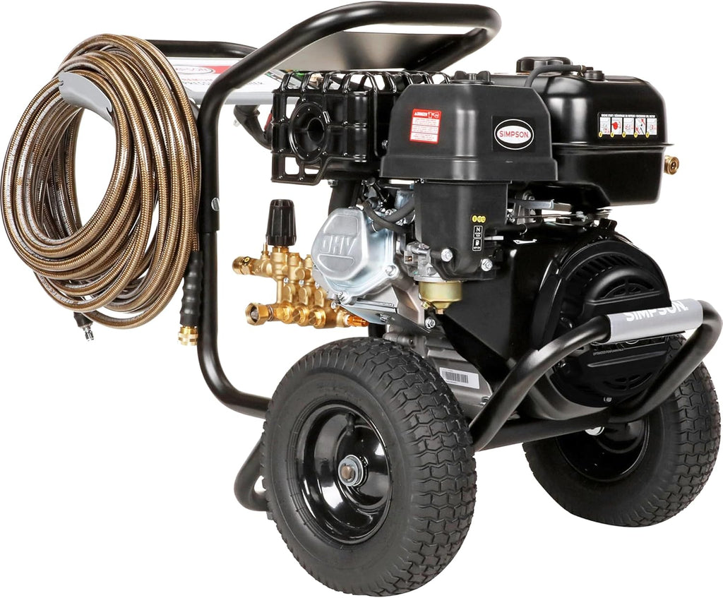 Simpson 4400 PSI Gas Pressure Washer, 4.0 GPM Commercial Power Washer, Cold Water, 50' Hose, PowerShot, 49-State Compliant (PS60843) - Black