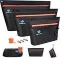Zurligi Travel Vacuum Bags with Pump, 3 Pack IPX8 Waterproof Reusable & Attachable Vacuum Seal Bags for Clothing, Space Saver for Underwear & Essentials, Suitable for Carry-On Luggage