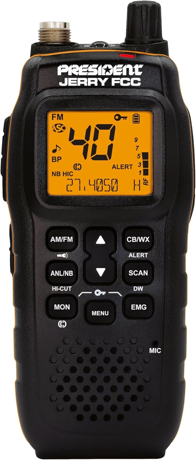 President Jerry FCC AM/FM Portable Radio with Vehicle Charging System - Perfect for The Road Warrior!