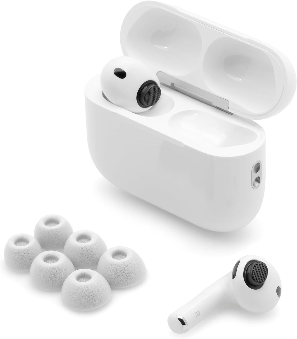 ADV. Eartune Fidelity UF-A3 | Replacement Memory-Foam Tips for AirPods Pro 3 | Secure Fit, All-Day Comfort, Superior Noise Isolation, Rich Bass, Built-in Wax Guard | Grey X Small 3-Pairs