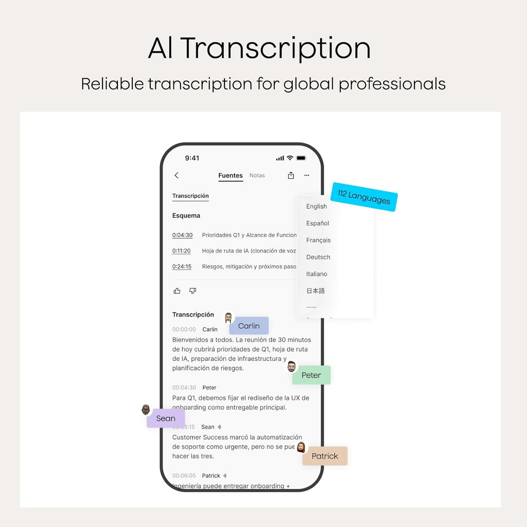 Plaud NotePin S AI Voice Recorder, Wearable AI Notetaker, AI Transcribe & Summarize, Support 112 Languages, 64GB Audio Recorder for Meetings Interviews, Professionals, Teams, with 4 Accessories