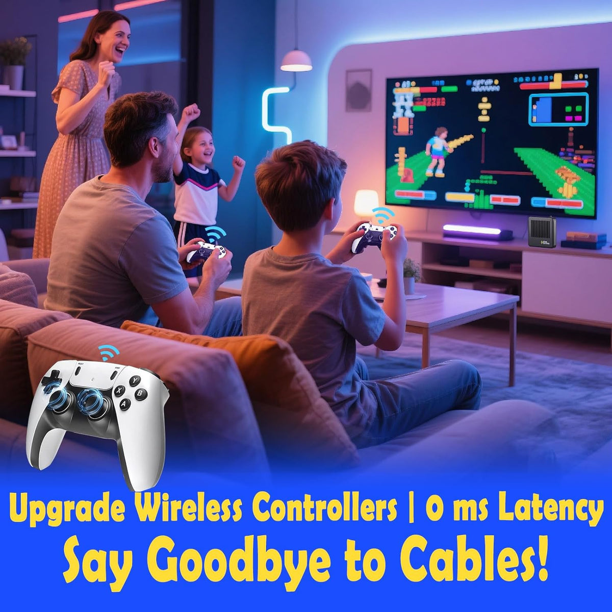 2026 Upgraded G11 Pro Game Box Console, 60,000+ Retro Gaming Console, 45+ Emulators, 4K HD HDMI TV Game Stick with Video Games, Plug & Play Game Console for TV 2 Wireless Controllers (256G)