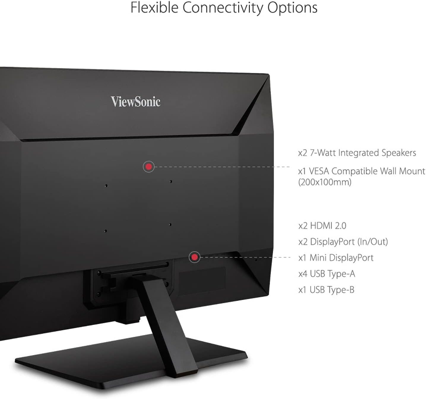 ViewSonic VX4381-4K 43" UHD 4K Monitor Widescreen with HDR10 Support, Eye Care, HDMI, USB, DisplayPort (Renewed)