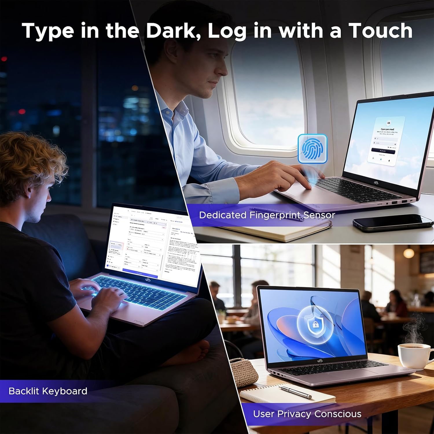 NIMO 15.6" IPS FHD-Gaming-Laptop, AMD Ryzen 7 8745HS 32GB DDR5 RAM 1TB SSD (8C/16T, up to 4.9GHz) Radeon 780M Graphics Business Computer with 100W Type-C Backlit Keyboard, Fingerprint USB-C 4.0