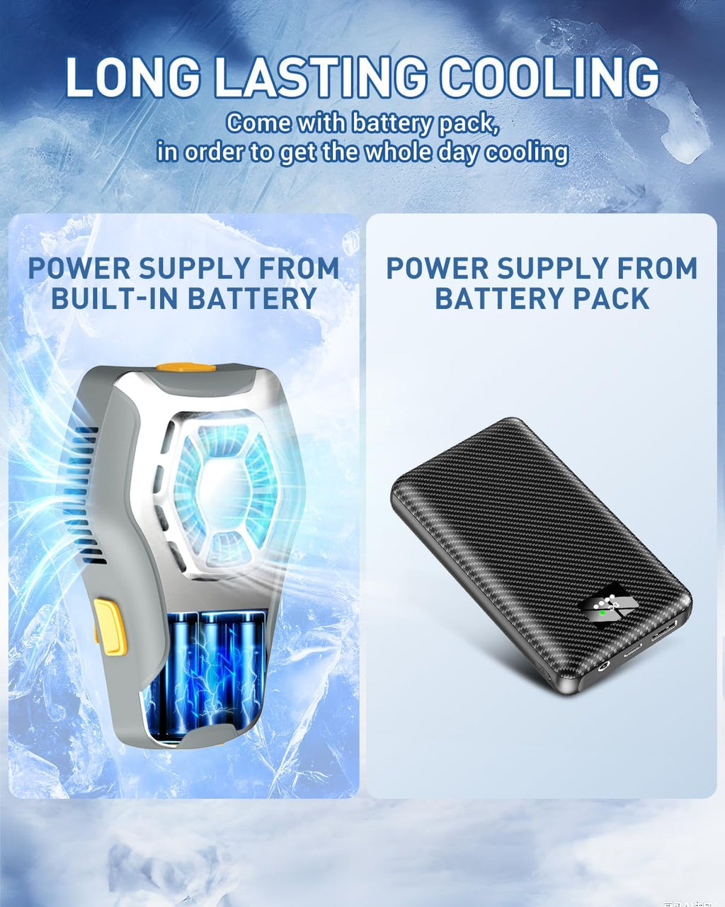 Portable Cooling Vest with Battery, Wearable Cooler with Chest Pack, Lightweight Heat Relief Gear