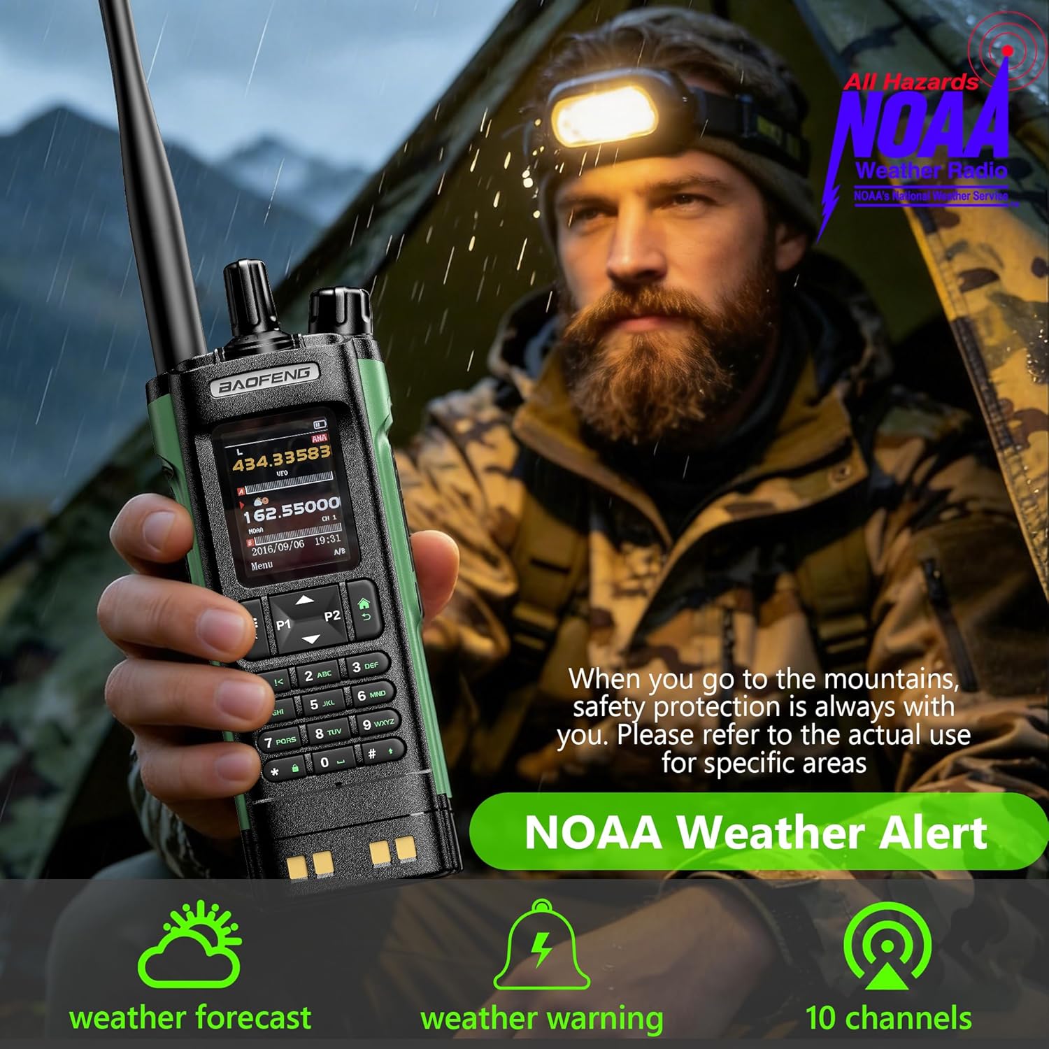 BAOFENG DM32 DMR Radio,DM-32UV Digital Two-Way Radio,Long Range Walkie Talkies,10W Handheld Ham Radio with GPS & APRS,NOAA | Tactical Antenna, MOLLE Bag & Comms Card | Programming & Type-C Charging