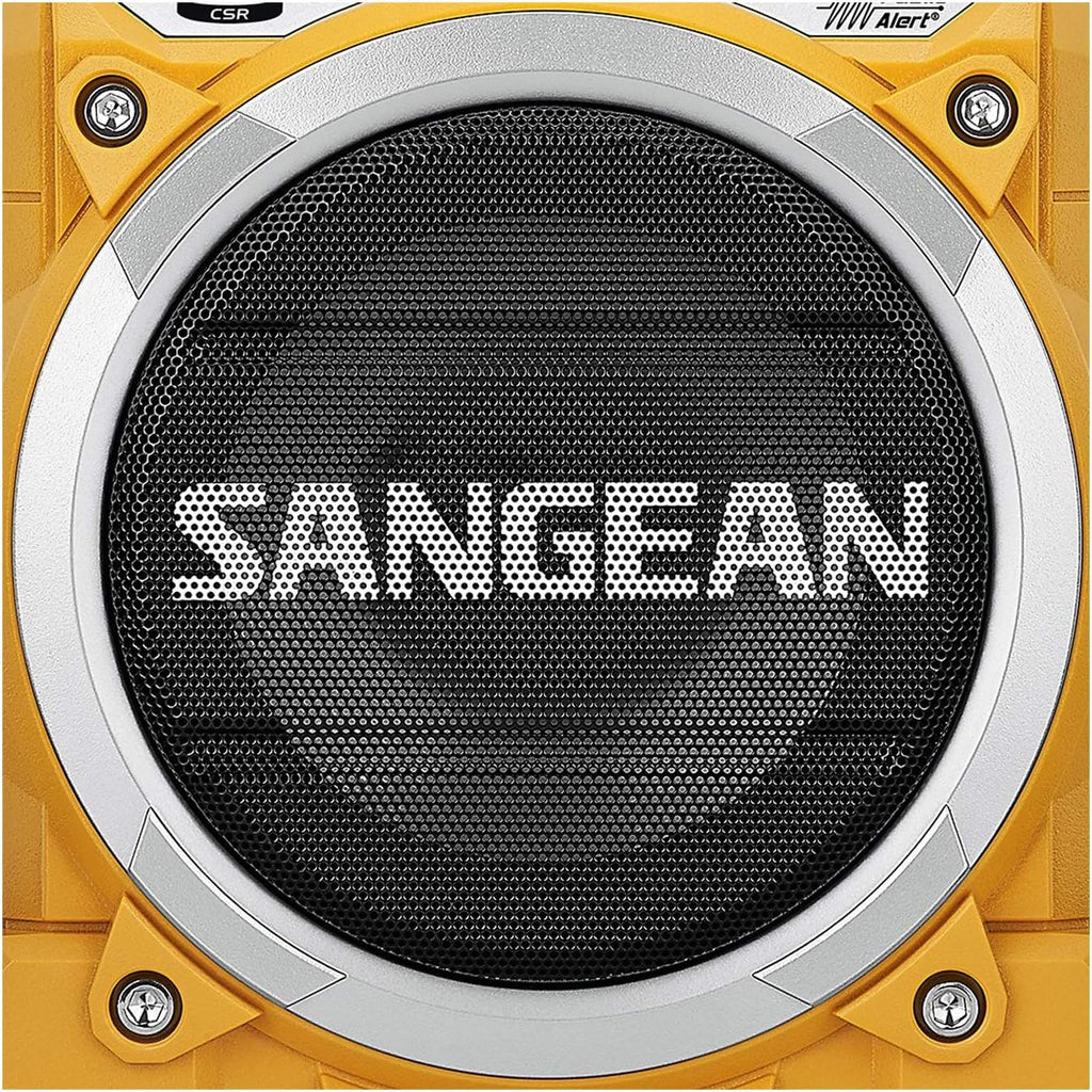 Sangean U4 Weather Alert Radio with Bluetooth, AM/FM, Aux-in Ultra Rugged Rechargeable Digital Tuning Radio, Yellow