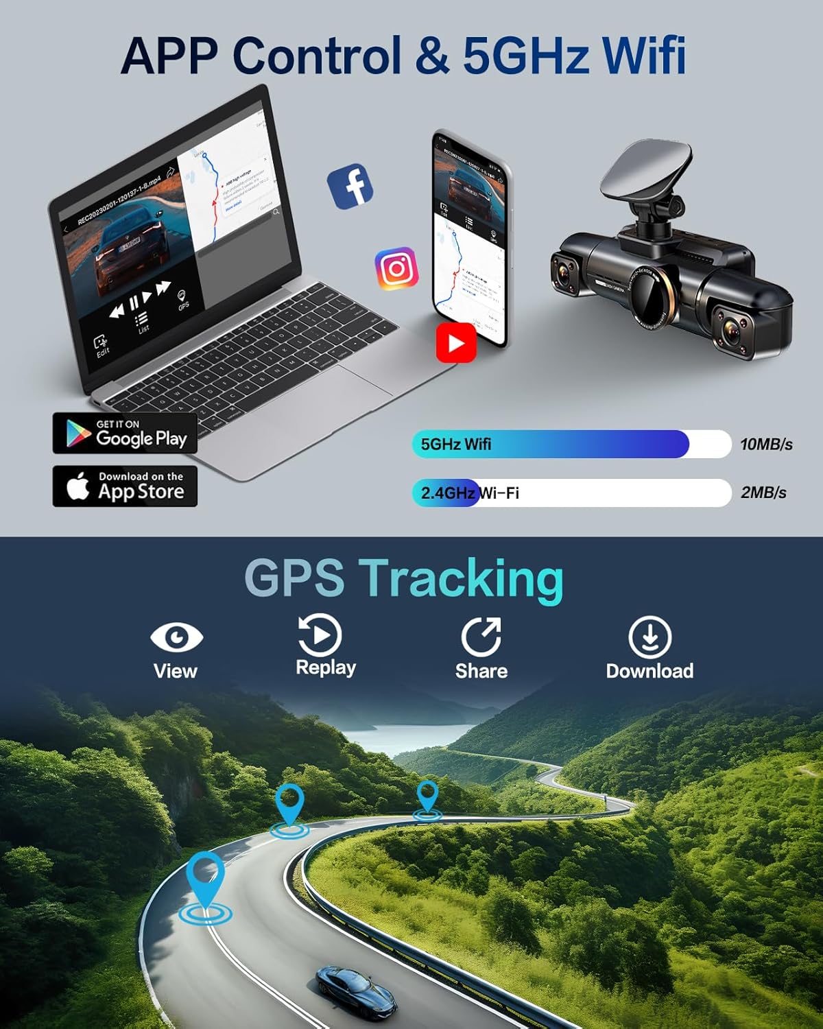 Neideso 360° View 4K 2160P Dash Cam Front and Rear, 4 Channel Dash Camera for Cars, AI Fatigue Driving Monitor, 5G WiFi GPS, 8 IR Lamps Night Vision, Free 64G Card Included, 24H Parking Mode, N700Pro