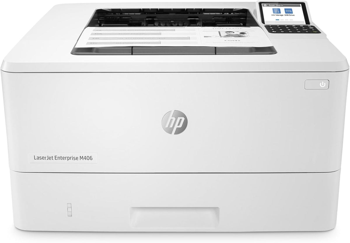 HP LaserJet Enterprise M406dn Monochrome Printer with Built-in Ethernet & 2-Sided Printing (3PZ15A)