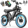 YVY 1500W Peak Electric Bike for Adults, 35MPH Top Speed 48V 20Ah Battery eBike, UL2849 Certified Mountain e-Bike for Hill Climbing, 20" Fat Tire All-Terrain, Full Suspension