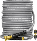 3/8" 4800PSI Pressure Washer Hose 100FT with Swivel Quick Connect for Cold/Hot Water Max 248°F, Kink Resistant Steel Wire Braided, Wear Resistant Power Washer Hose with M22 14mm Adapter