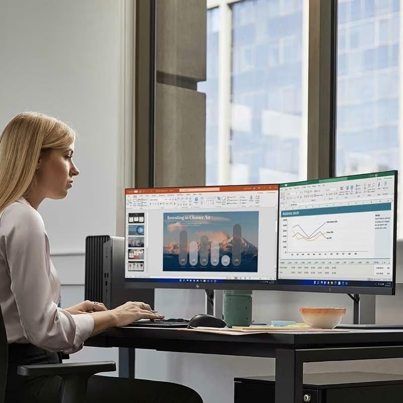 HP ProDesk G7 SFF Desktop Computer, Intel Processor, Dual 4K Display Support| 8GB RAM, 512GB SSD| WiFi| Bluetooth| HDMI, USB, RJ-45| Windows 11 Pro| Wired Keyboard & Mouse| Business & Personal Use