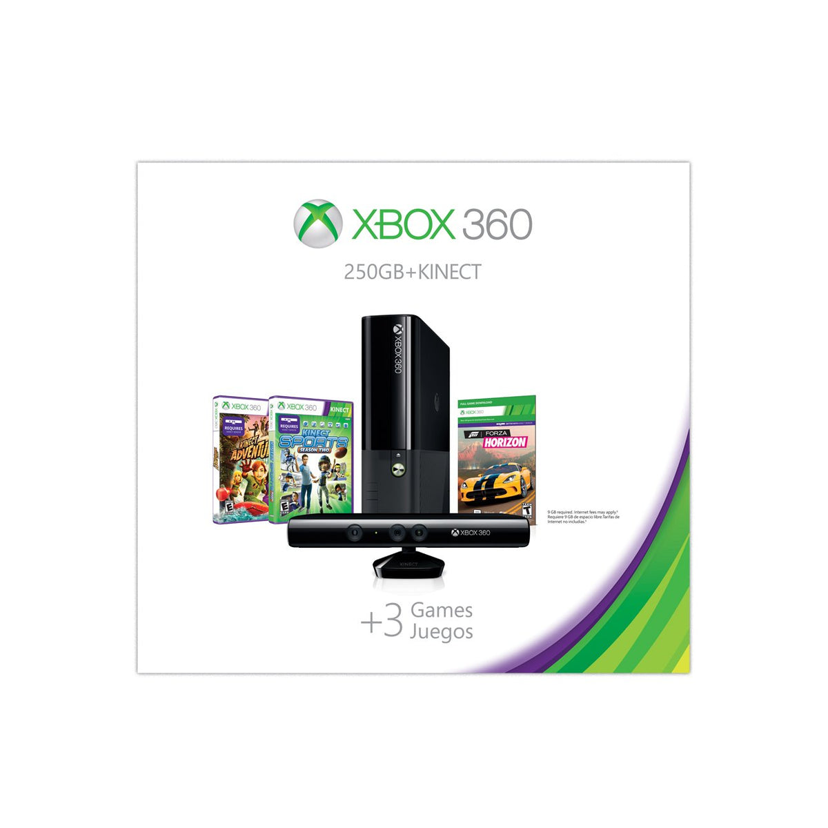 Xbox 360 E 250GB Kinect Holiday Value Bundle (Renewed)