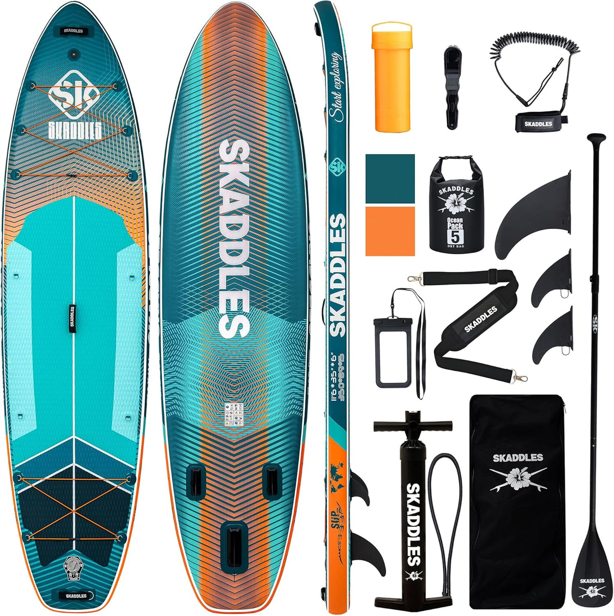 11'6 × 35" Inflatable SUP–Super Wide, Stand Up Paddle Board for Adults, Youth, Family & Pets, High Weight Capacity, Non-Slip EVA Deck, Premium Accessories
