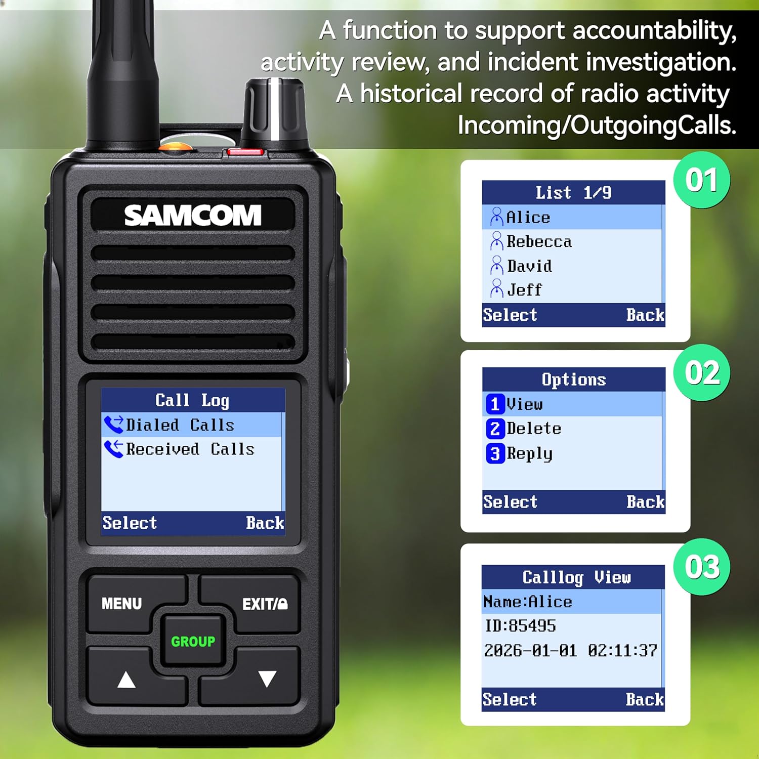 SAMCOM FPCN50A DMR Digital Two Way Radio 5W Long Range Walkie Talkie with GPS Tracking, Customizable Channels, IP67 Waterproof, Lone Worker,Emergency Button for Construction Security Industrial