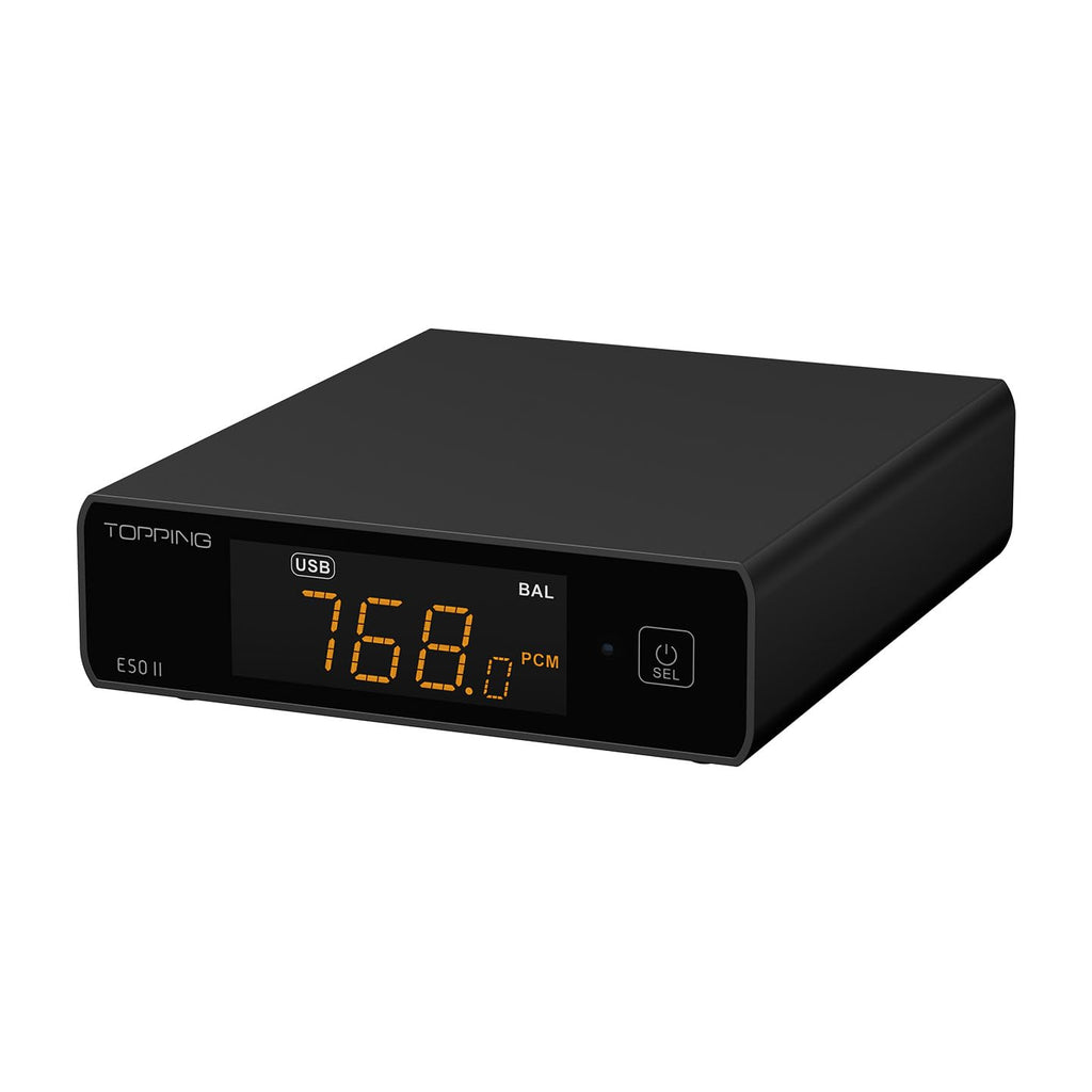 Fanmusic Topping E50 II Desktop Decooder AK4497S DAC Chip TRS/RCA Line Out with Remote Control (Black)