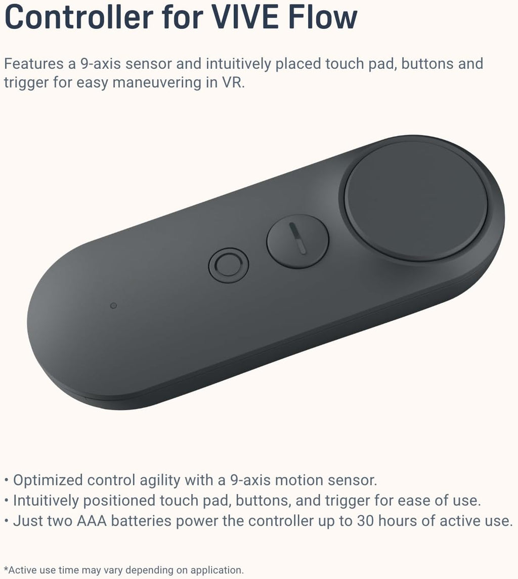 HTC Vive Flow Virtual Reality Headset with Controller