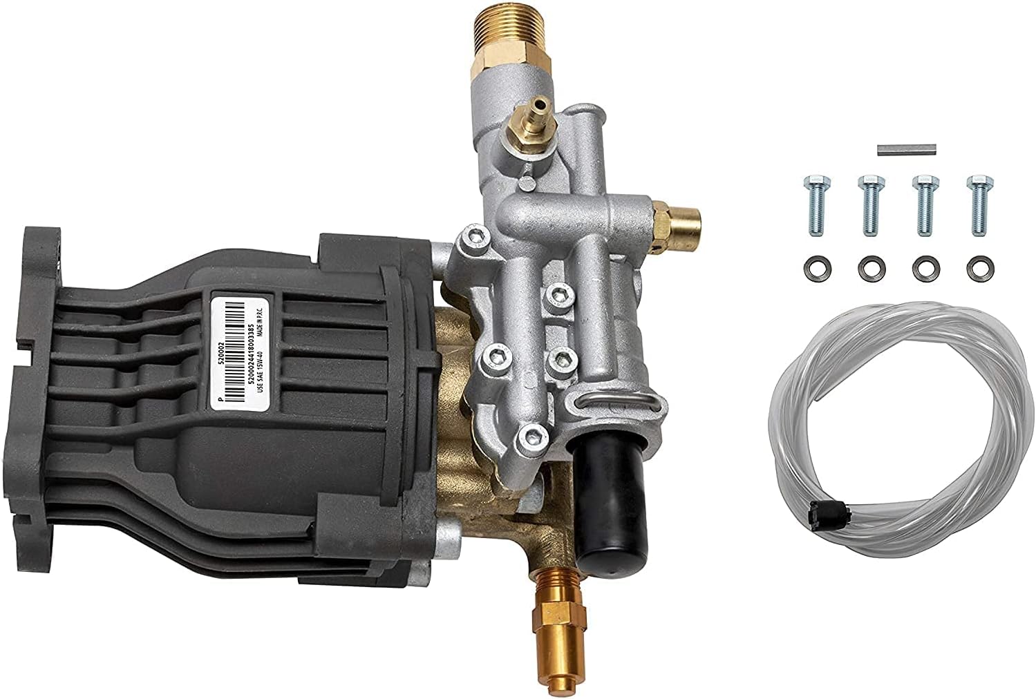 OEM Technologies 90029 Replacement Pressure Washer Pump Kit, 3400 PSI, 2.5 GPM, 3/4" Shaft, Includes Hardware and Siphon Tube, for Residential and Industrial Gas Powered Machines