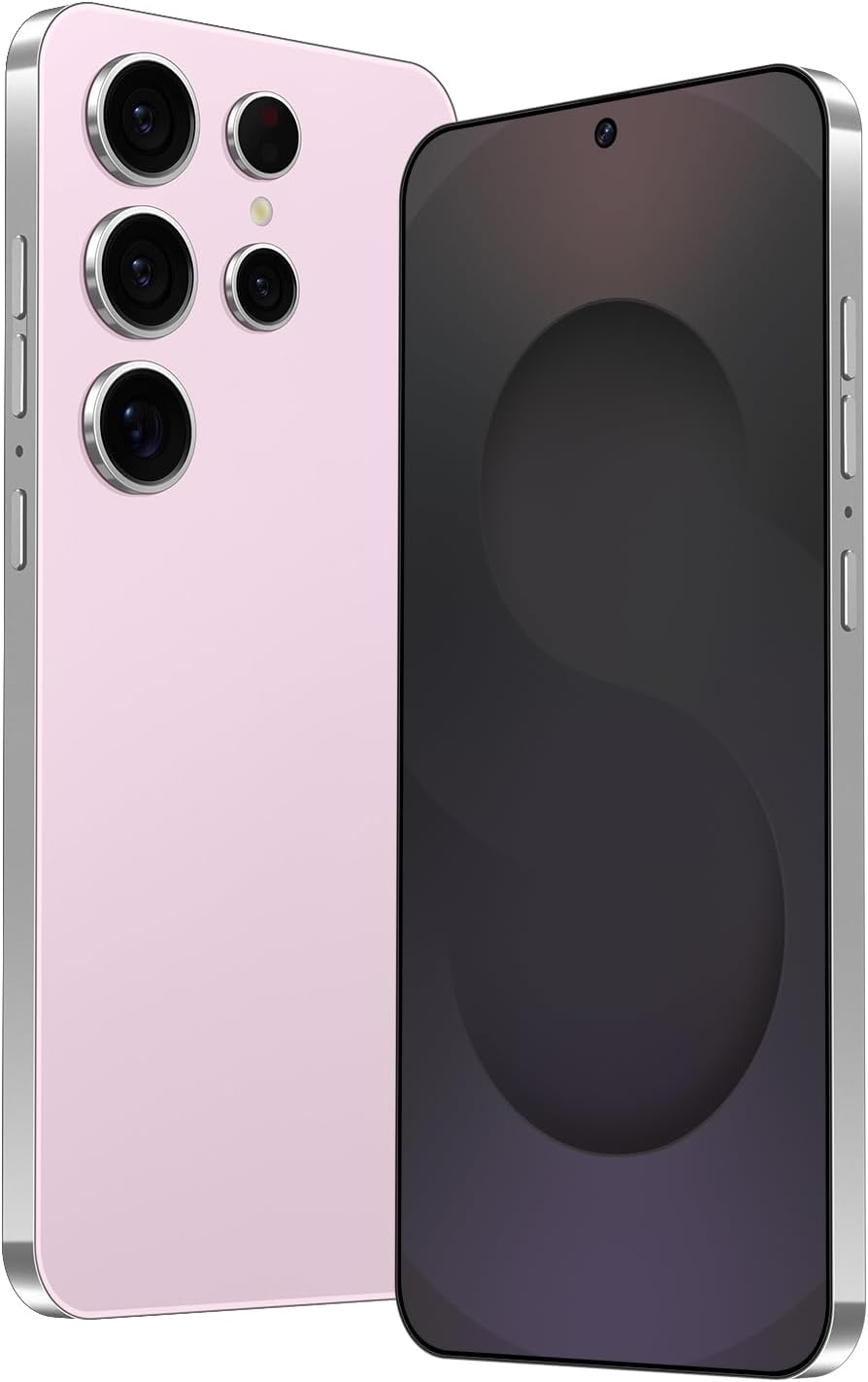 Unlocked Phone I25 Ultra 8-core 8GB+256GB Cell Phone 6.8-inch HD Screen 50MP+24MP Camera 6800 mAh Extra Large Battery 4G Dual SIM (Light Purple)
